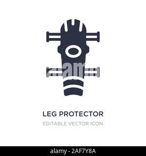 Protecteur de jambe icône sur fond blanc. Élément simple illustration du concept de sécurité. leg protector symbole icône du design. Illustration de Vecteur