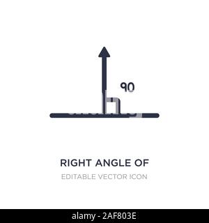 Angle droit de 90 degrés icône sur fond blanc. Élément simple illustration du concept de formes. angle droit de 90 degrés symbole icône du design. Illustration de Vecteur