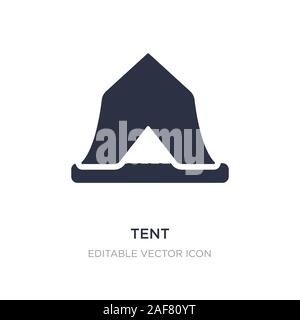 L'icône de tente sur fond blanc. Illustration à partir de l'élément simple concept. signes symbole icône tente design. Illustration de Vecteur