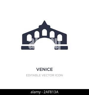 L'icône de Venise sur fond blanc. Illustration à partir de l'élément simple concept Voyage Venise. symbole icône du design. Illustration de Vecteur