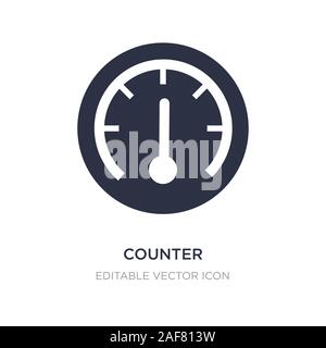 L'icône de compteur sur fond blanc. Élément simple illustration de concept de transport. L'icône compteur design symbole. Illustration de Vecteur