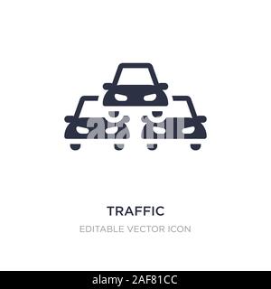 Icône de trafic sur fond blanc. Élément simple illustration des signes concept. icône de trafic conception symbole. Illustration de Vecteur