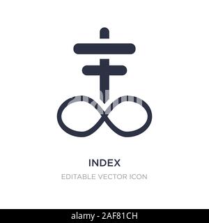 Icône index sur fond blanc. Élément simple illustration des signes concept. icône index conception de symbole. Illustration de Vecteur