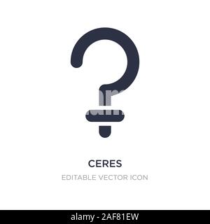 Ceres icône sur fond blanc. Élément simple illustration des signes concept. ceres symbole icône du design. Illustration de Vecteur