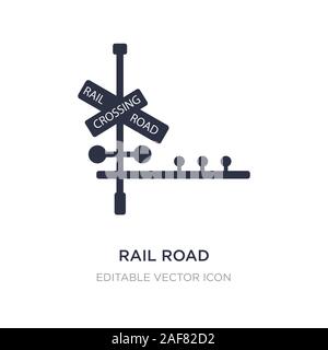 Passage à niveau du chemin de fer croix sur fond blanc. Élément simple illustration des signes concept. rail road crossing croix symbole du design. Illustration de Vecteur