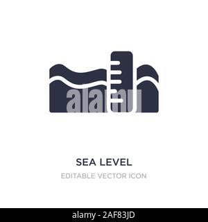 L'icône du niveau de la mer sur fond blanc. Illustration à partir de l'élément simple concept Météo. niveau de la mer, symbole de l'icône du design. Illustration de Vecteur