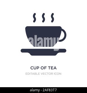 Tasse de thé icône sur fond blanc. Élément simple illustration à partir d'outils et ustensiles concept. tasse de thé symbole de l'icône du design. Illustration de Vecteur