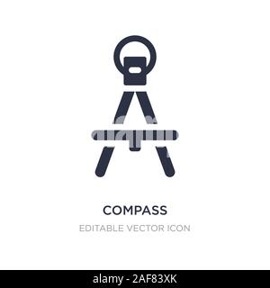 Outil de dessin mathématiques compas icône cercles sur fond blanc. Élément simple illustration à partir d'outils et ustensiles concept mathématique compas. Illustration de Vecteur