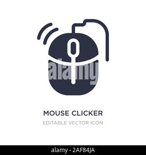 L'icône de la souris clicker sur fond blanc. L'élément d'interface utilisateur simple illustration du concept. la souris l'icône clicker. Conception de symbole Illustration de Vecteur