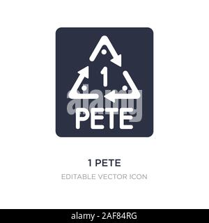 Pete 1 icône sur fond blanc. L'élément d'interface utilisateur simple illustration de concept. Pete 1 symbole icône du design. Illustration de Vecteur