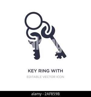 L'anneau avec deux clés icône sur fond blanc. Élément simple illustration à partir d'outils et ustensiles concept. clé avec deux touches symbole icône desig Illustration de Vecteur