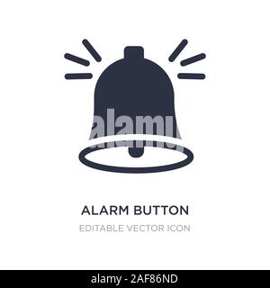 Bouton d'alarme icône sur fond blanc. L'élément d'interface utilisateur simple illustration de l'icône du bouton d'alarme. concept conception de symbole. Illustration de Vecteur