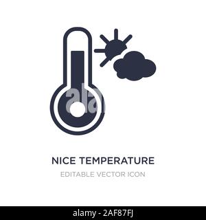 L'icône de température agréable sur fond blanc. Illustration à partir de l'élément simple concept Météo température agréable. symbole icône du design. Illustration de Vecteur