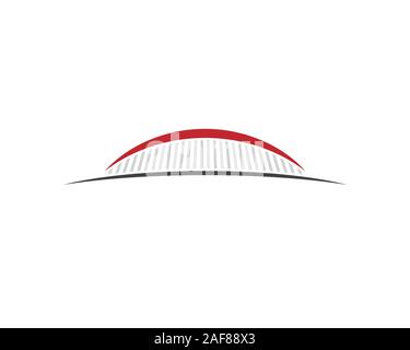 Logo simple pont slim moderne Illustration de Vecteur