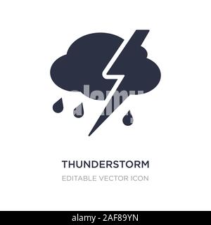 Nuages d'orage icône sur fond blanc. Illustration à partir de l'élément simple concept. Météo nuages d'orage symbole icône du design. Illustration de Vecteur