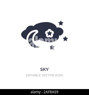 L'icône du ciel sur fond blanc. Élément simple illustration de l'icône météo concept. sky design symbole. Illustration de Vecteur