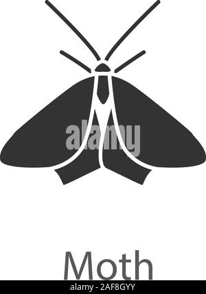 Espèce d'icône de glyphe. Papillon. Insecte. Symbole de Silhouette. L'espace négatif. Vector illustration isolé Illustration de Vecteur