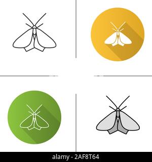 Espèce d'icône. Modèle plat, linéaire et de couleurs. Papillon. Insecte. Illustrations vectorielles Illustration de Vecteur