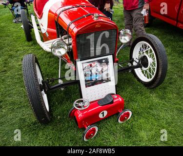 Un stock de 1916 restaurée Ford Modèle T Indianapolis 500 racer dans la Moab Action Avril Car Show dans Moab, Utah. Banque D'Images