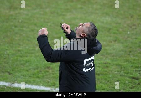 Bochum, Allemagne. 13 Décembre, 2019. firo : 13.12.2019, football, 2.Bundesliga, la saison 2019/2020, VfL Bochum - Hanovre 96 jubilation, jubilation finale coach Thomas REIS, Bochum | utilisée dans le monde entier : dpa Crédit/Alamy Live News Banque D'Images