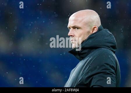 Berlin, Allemagne. 13 Décembre, 2019. Soccer : Bundesliga, TSG 1899 Hoffenheim - FC Augsburg, 15e journée, dans le PreZero Arena. L'entraîneur Alfred Schreuder Hoffenheim est sur le terrain. Credit : Uwe Anspach/DPA - NOTE IMPORTANTE : en conformité avec les exigences de la DFL Deutsche Fußball Liga ou la DFB Deutscher Fußball-Bund, il est interdit d'utiliser ou avoir utilisé des photographies prises dans le stade et/ou la correspondance dans la séquence sous forme d'images et/ou vidéo-comme des séquences de photos./dpa/Alamy Live News Banque D'Images