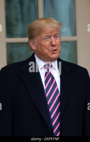 Washington DC, USA. 13 Décembre, 2019. Le Président des Etats-Unis, Donald J. Trump, avec Mario Benítez Abdo, Président de la République du Paraguay, pose pour une photo avant d'entrer dans le bureau ovale à la Maison Blanche à Washington, DC, États-Unis, le vendredi 13 décembre 2019. Credit : MediaPunch Inc/Alamy Live News Banque D'Images