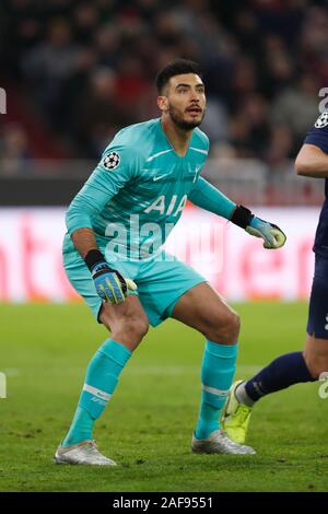 Munich, Allemagne. Dec 11, 2019. Paulo Gazzaniga (Tottenham) Football/Football : Ligue des Champions phase de groupes Journée 6 match du groupe B entre le FC Bayern Munchen 3-1 Tottenham Hotspur FC à la Fussball Arena Munchen à Munich, Allemagne . Credit : Mutsu Kawamori/AFLO/Alamy Live News Banque D'Images