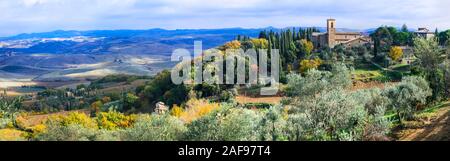 Beau paysage de Toscane,Italie. Banque D'Images
