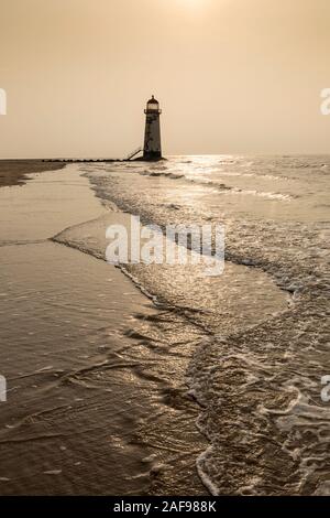 Point d'Ayr, Flintshire, Pays de Galles, Royaume-Uni, le point le plus au nord du Pays de Galles Banque D'Images