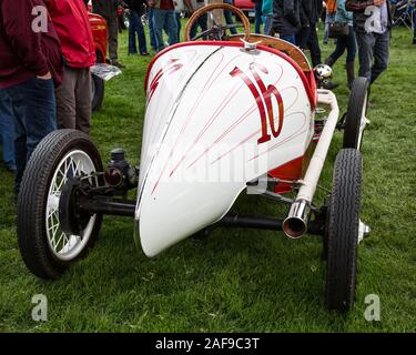 Un stock de 1916 restaurée Ford Modèle T Indianapolis 500 racer dans la Moab Action Avril Car Show dans Moab, Utah. Banque D'Images