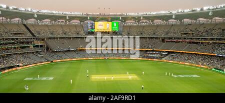 Match de cricket d'essai l'Australie contre la Nouvelle-Zélande à l'ouest de l'Australie Perth Stade Optus. Banque D'Images