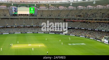 Match de cricket d'essai l'Australie contre la Nouvelle-Zélande à l'ouest de l'Australie Perth Stade Optus. Banque D'Images