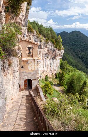 Sanctuaire de Santa Maria de Montgrony, Serra de Montgrony Gombrèn,, Gérone, Espagne Banque D'Images