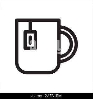 Le café, tasse, verre, plateau icon Illustration de Vecteur