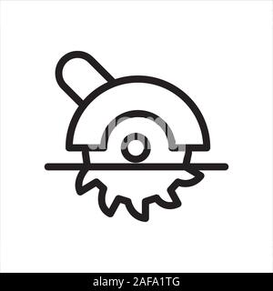 Circulaire, electric, power, icône de scie Illustration de Vecteur