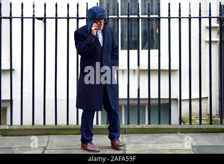 Norman Smith (Assistant rédacteur politique de la BBC) à Downing Street, London, UK, 13/12/2019 Banque D'Images