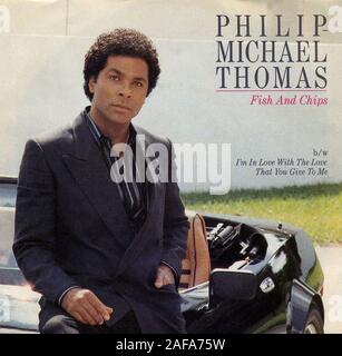 Philip-Michael Thomas - Fish and Chips - Vintage vinyl record couvrir Banque D'Images
