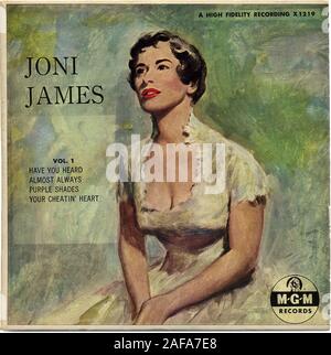 Joni James - couverture de l'album vinyle vintage Banque D'Images