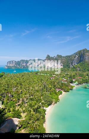 Point de vue de l'Ouest et Hat Hat Railay Railay East, Thaïlande Banque D'Images