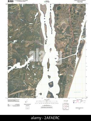 Carte TOPO USGS Caroline du Nord Carolina Beach NC 20100908 Restauration TM Banque D'Images