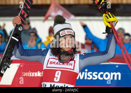 Au cours de federica brignone AUDI FIS Ski World Cup 2019 - Dames - Super-G, Ski à St-moritz (CH), l'Italie, le 14 décembre 2019 Banque D'Images