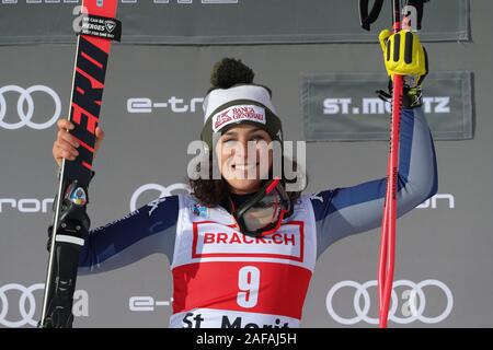 Au cours de federica brignone AUDI FIS Ski World Cup 2019 - Dames - Super-G, Ski à St-moritz (CH), l'Italie, le 14 décembre 2019 Banque D'Images