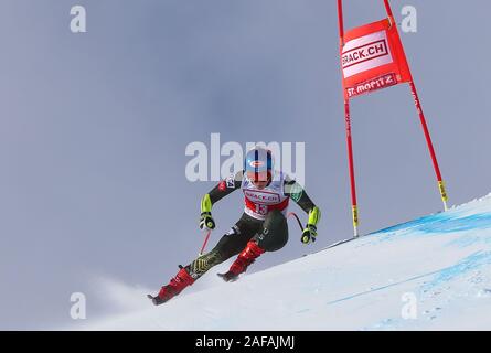 Saint-Moritz (CH), l'Italie, le 14 décembre 2019, au cours de mikaela shiffrin AUDI FIS Ski World Cup 2019 - Dames - Super-G - Ski - Crédit : LPS/Sergio Bisi/Alamy Live News Banque D'Images