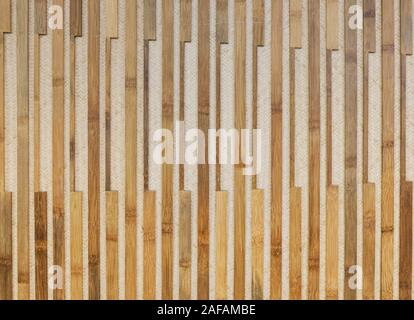 Vieille planche bambou ton natura brown texture clôture pour mur à l'arrière-plan, abstract pattern pour toute surface design. Banque D'Images