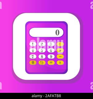 L'icône de la calculatrice, modèle plat. Calculatrice isolé sur fond blanc. Illustration vectorielle, clip art Illustration de Vecteur