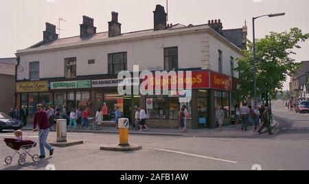 La ville de marché de Skipton, Yorkshire du Nord, en 1987, le nord de l'Angleterre, Royaume-Uni Banque D'Images