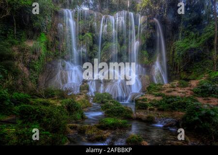 El Nicho Cascades, Cienfuegos, Cuba, l'Amérique du Nord Banque D'Images