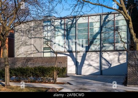 Maison de verre dans le quartier de Lincoln Park, conçu par Krueck & Sexton Banque D'Images