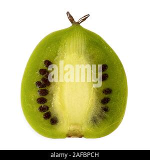 Close up of kiwi isolé sur fond blanc Banque D'Images