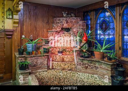 Intérieur de Klas Bohemian Restaurant à Cicéron, maintenant fermé Banque D'Images